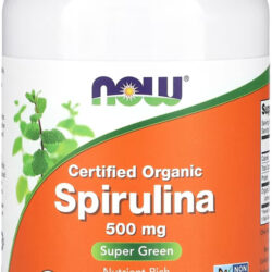 Spirulina Orgânica 500mg Now Foods 500 Tablets