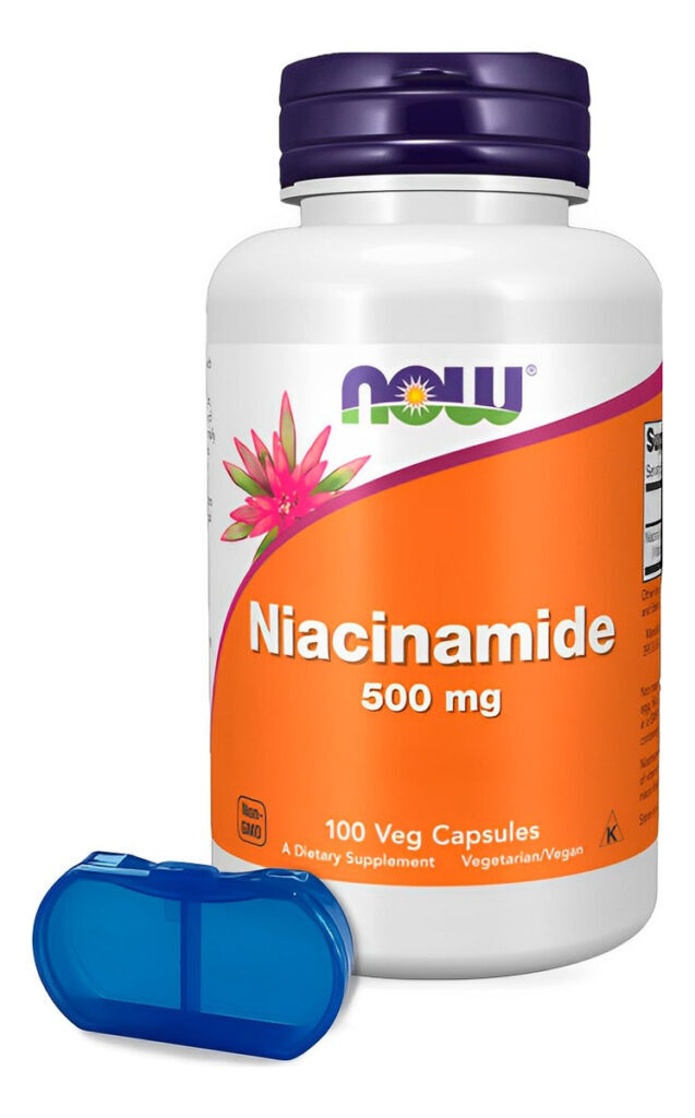Niacinamida Vit B-3 500mg Now Foods 100 Veg Cáps +porta Cáps