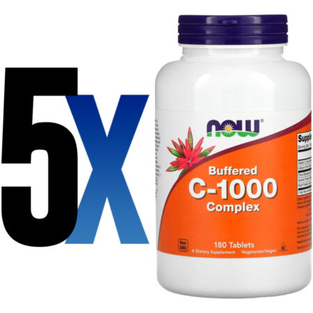 Complexo Vitamina C 1000mg 180 Tabls Importado 5un Now Foods - Imagem 2