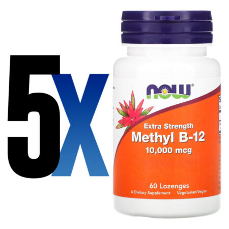 Metil B-12 Now Foods 10000mcg F. Extra 60past Importado 5un - Imagem 2
