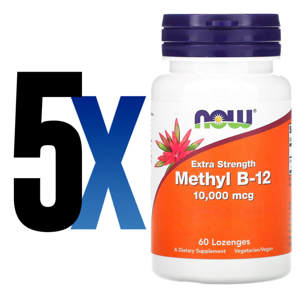 Metil B-12 Now Foods 10000mcg F. Extra 60past Importado 5un - Imagem 2