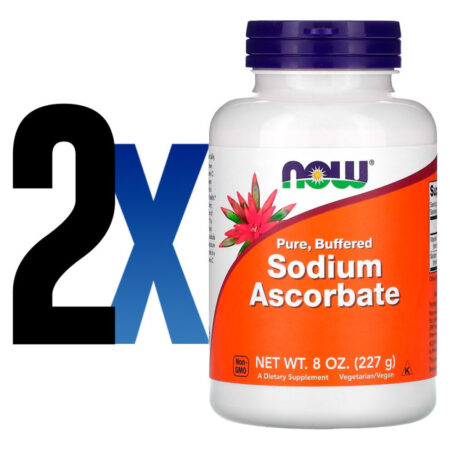Ascorbato De Sódio 277g Puro Importado 2un Now Foods - Imagem 2