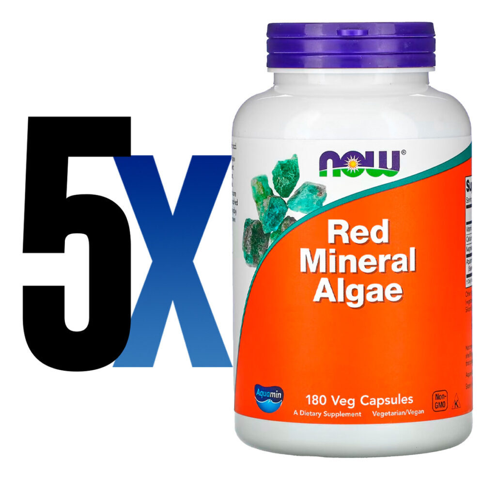 Minerais Algas Vermelhas 180 Cáps Importado 5un Now Foods - Imagem 2