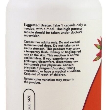 Niacina 500mg 100 Cap Vitamina B3 Now Foods Niacin Sabor Without Flavor - Imagem 2