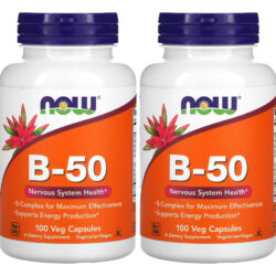 Vitamina B-50 Now Foods Vitaminas Complexo B 100veg Caps 2un