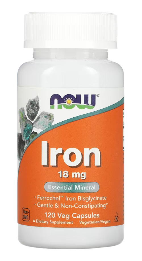Ferro Bisglicinato 18 Mg Now Foods 120 Cápsulas 2un - Imagem 3