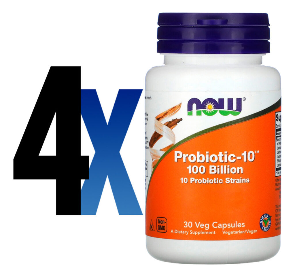 Probiotic-10 100 Bilhões Now Foods 30 Cápsulas Importado 4un - Imagem 2