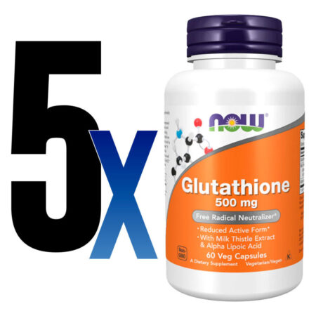 Glutationa 500mg Now Foods Glutathione 60 Veg Caps 5un - Imagem 2