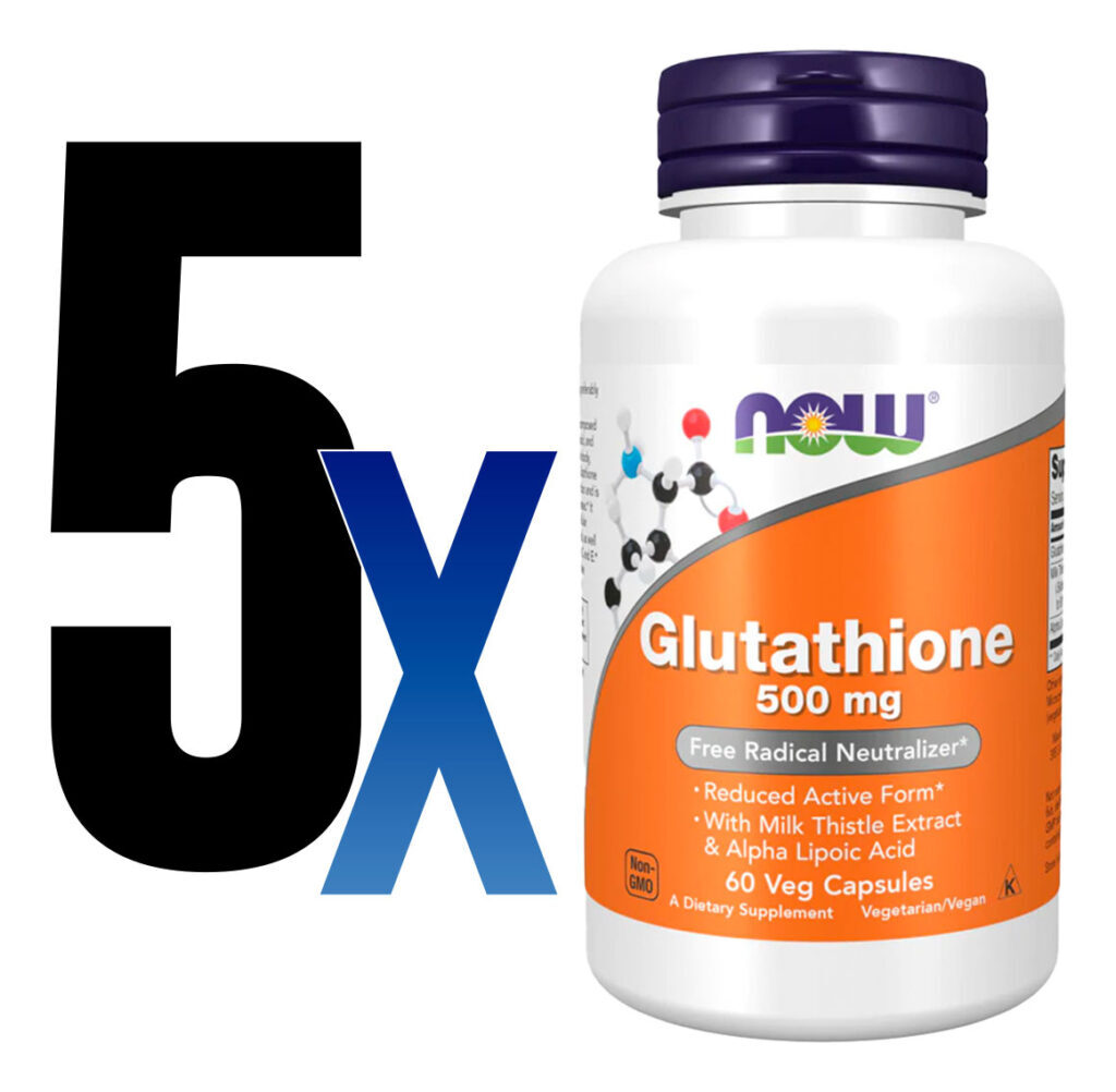 Glutationa 500mg Now Foods Glutathione 60 Veg Caps 5un - Imagem 2