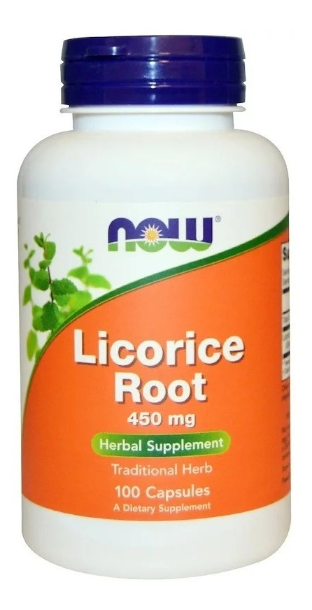 Licorice Root Raiz Alcaçuz 450mg 100 Veg Capsulas Now Foods - Imagem 3