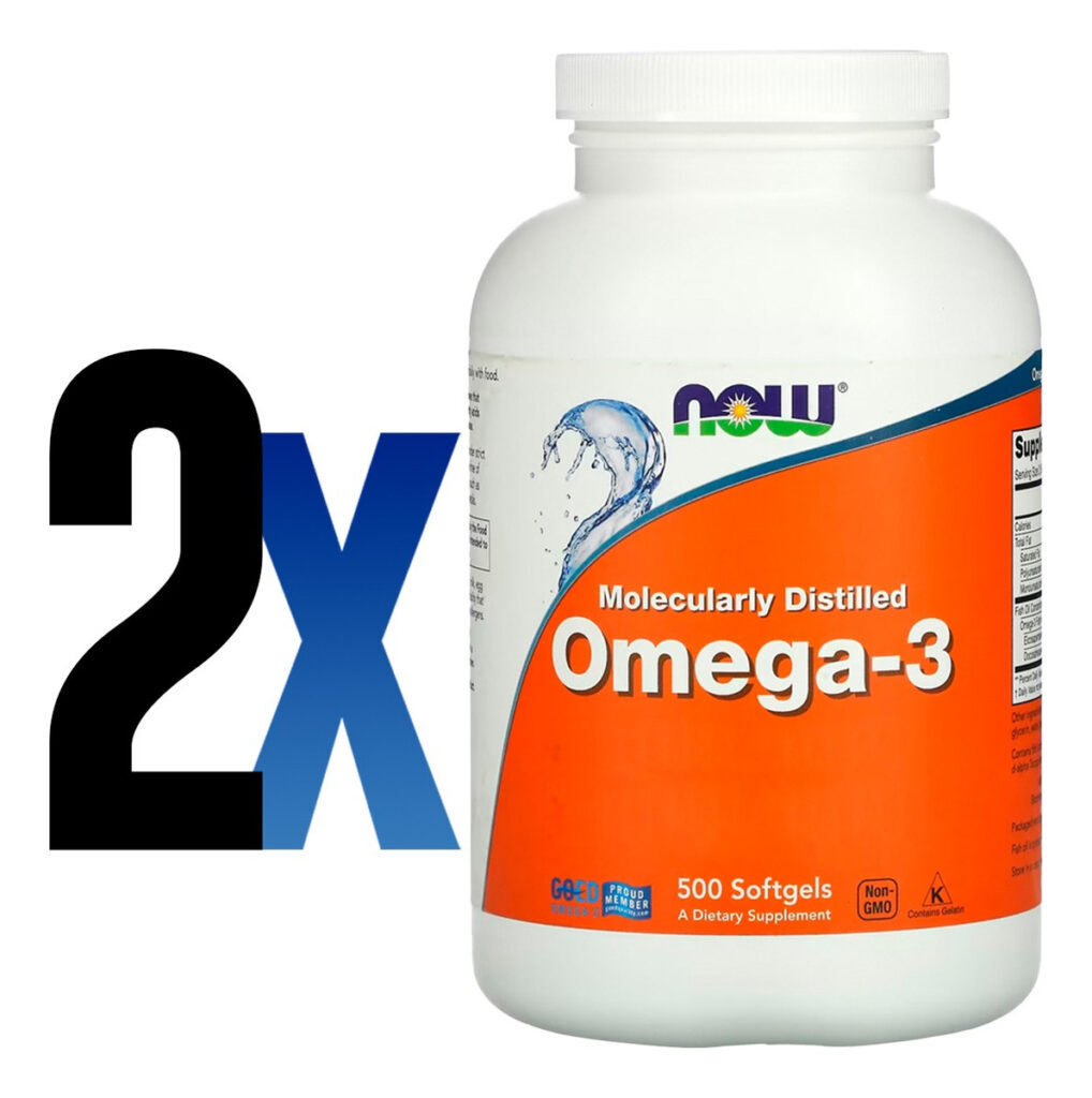 Ômega-3 Molecularmente Destilado 500soft 2un Now Foods - Imagem 2