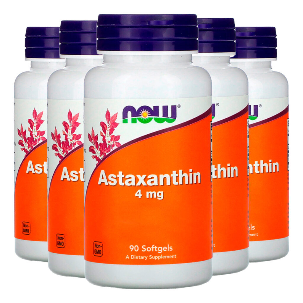 Astaxantina 4mg Extracto Now Foods 90 Softgels Importado 5un