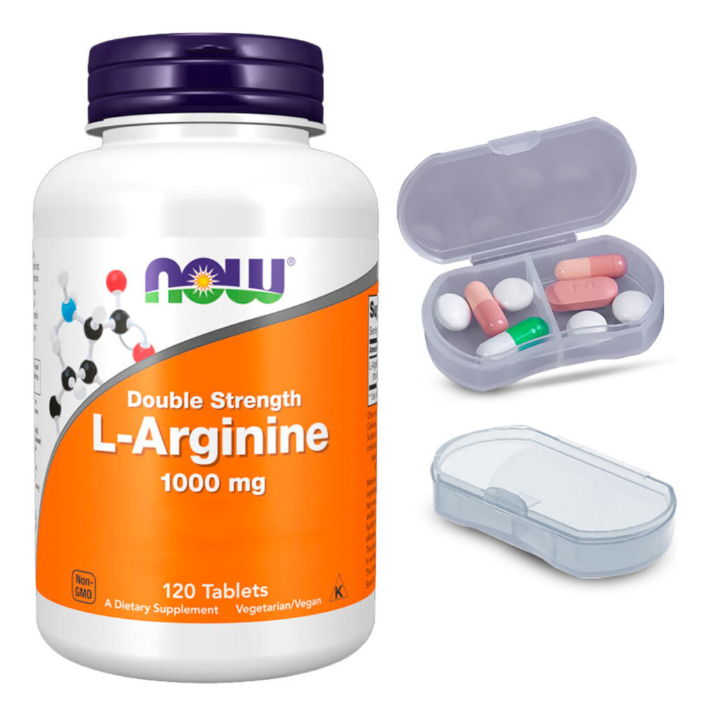 L-arginina 1000mg Now Foods 120 Tablets + Porta Cápsulas