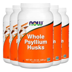 Cascas De Psyllium Inteiras 608g Importado 5un Now Foods