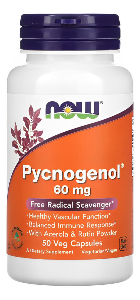 Pycnogenol 60mg Now Foods 50 Veg Caps Importado 3un - Imagem 5