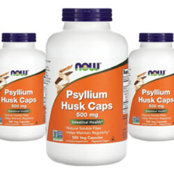 Fibra De Psyllium 500mg Now Foods Psyllium 500veg Caps 5un