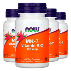 Mk-7 Vitamina K-2 100mcg 60 Veg Cáps Importado 4un Now Foods