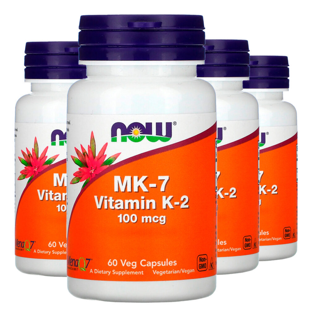Mk-7 Vitamina K-2 100mcg 60 Veg Cáps Importado 4un Now Foods
