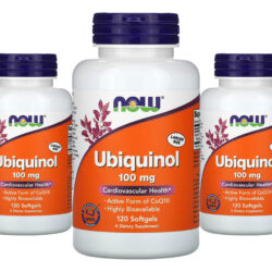 Ubiquinol 100mg Now Foods Forma Coq10 Ativa 120 Softgels 3un Sabor Sem Sabor