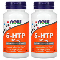 5 Htp 100mg Now Foods 60 Veg Caps 2un Sabor Sem Sabor