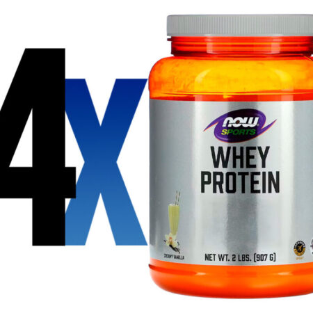 Whey Protein Pó 907g Baunilha Importado 4un Now Foods - Imagem 2