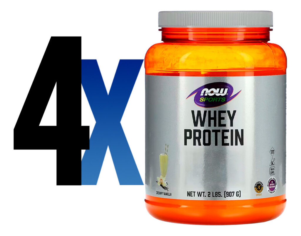 Whey Protein Pó 907g Baunilha Importado 4un Now Foods - Imagem 2