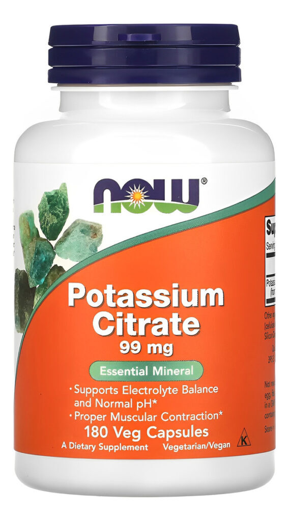 Now Foods Citrato De Potássio 99mg 180veg Caps