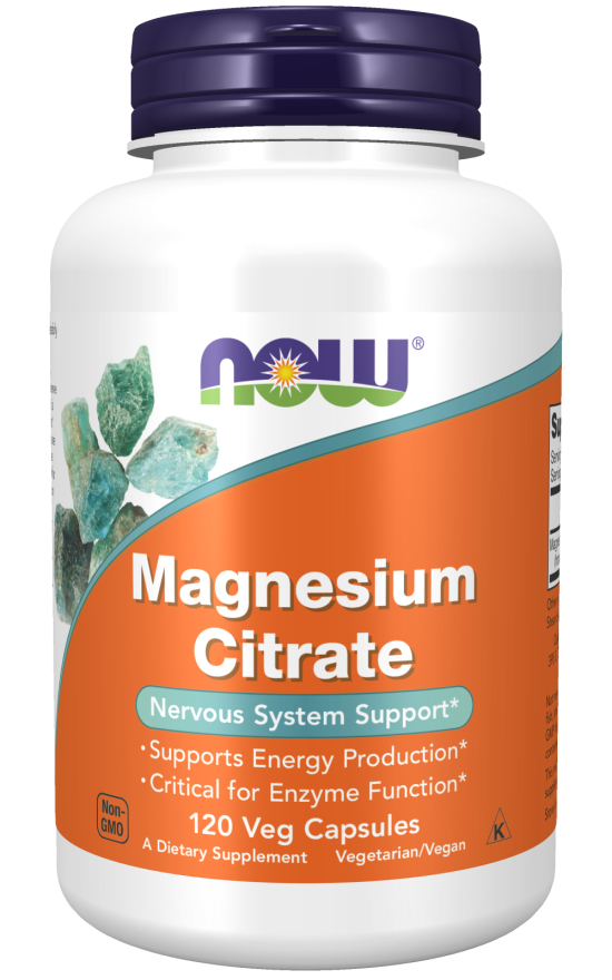 Citrato De Magnesio 120 Capsulas Now Foods Magnesium Citrate