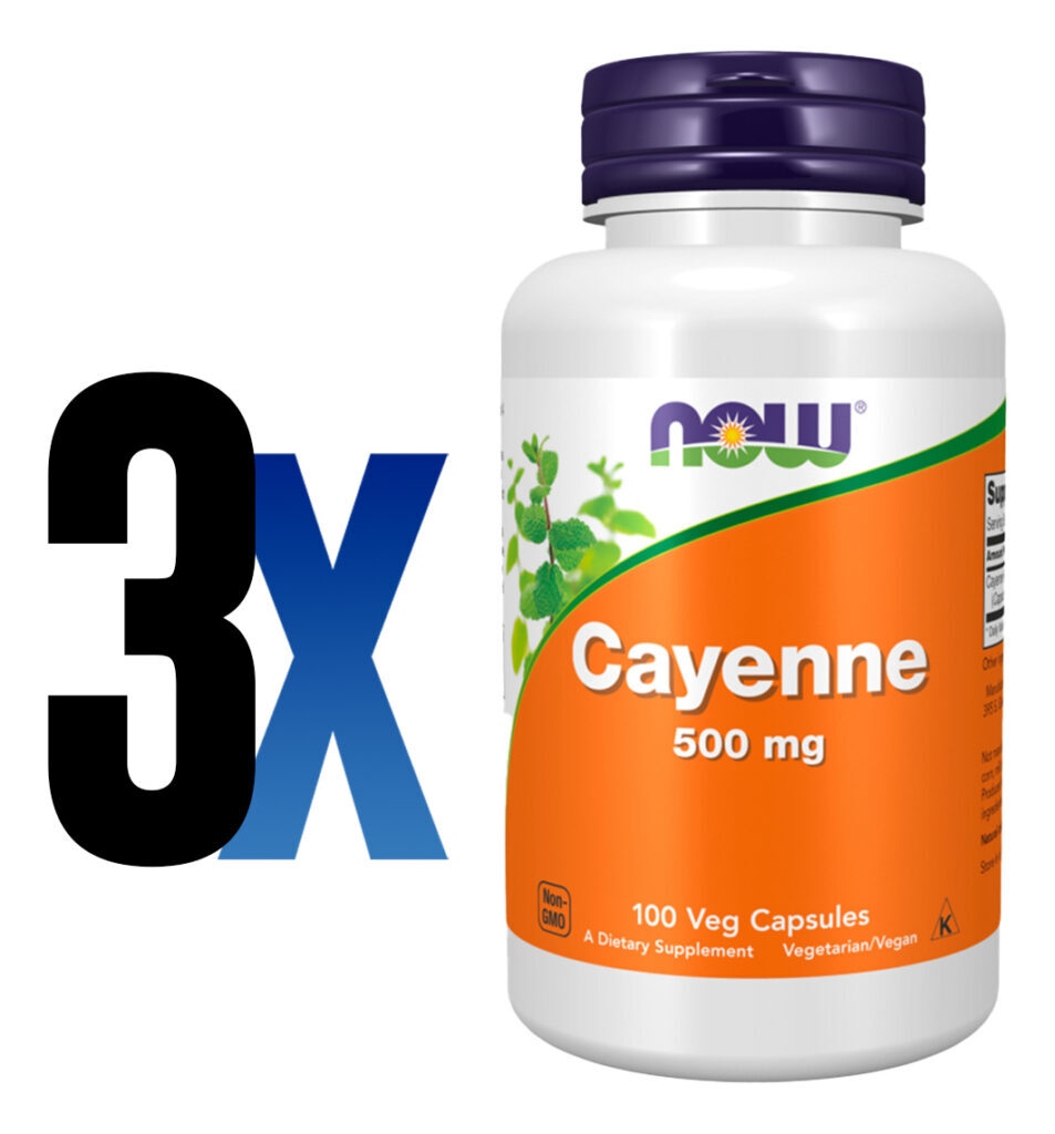 Pimenta Caiena 500mg 100 Caps Importado 3un Now Foods - Imagem 2