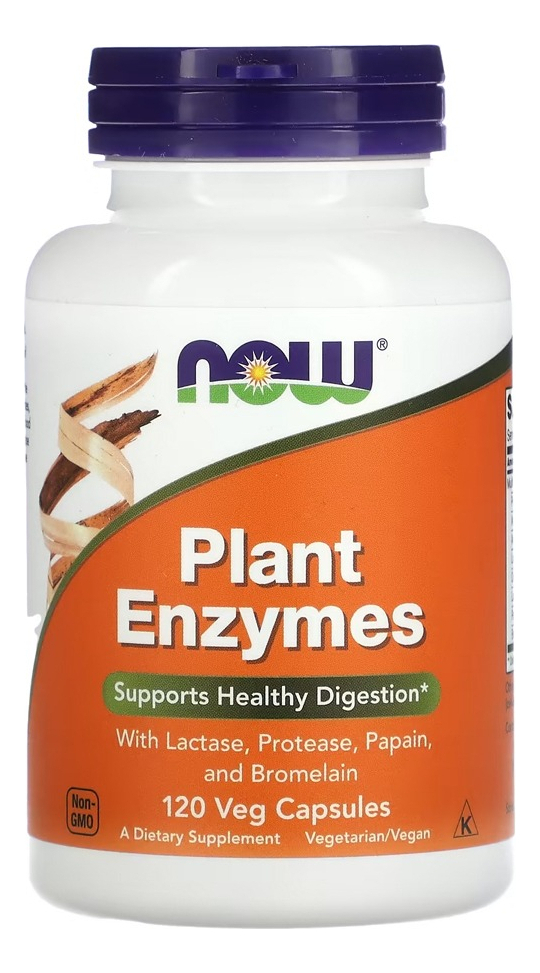 Enzimas Digestivas Nowfoods Plant Enzymes 120vegcaps Eua/usa Sabor Sem Sabor