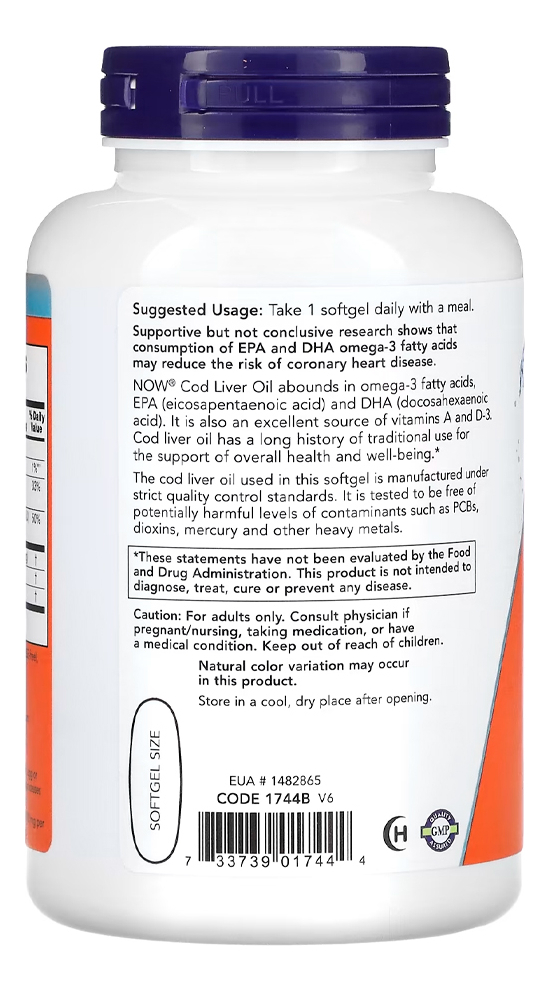 Óleo Fígado Bacalhau Now Foods 180 Soft + Porta Cápsulas - Imagem 2