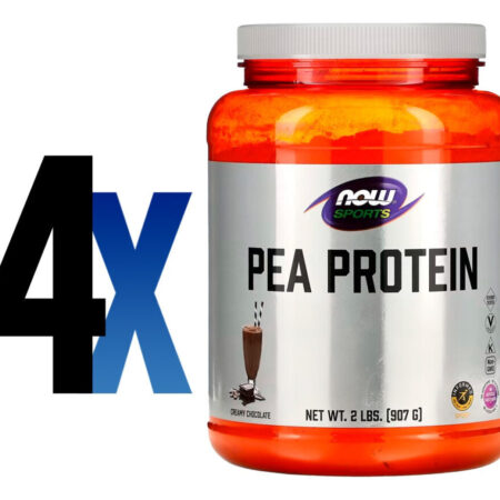 Proteína Pea Protein 907g Chocalate Importado 4un Now Foods - Imagem 2