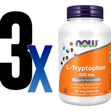 L-triptofano 500mg Now Foods L-tryptophan 120 Veg Caps 3un - Imagem 2