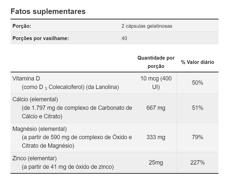 Cálcio E Magnésio Now Foods Com Vitamina D3 E Zinco 120soft Sabor Sem Sabor - Imagem 2