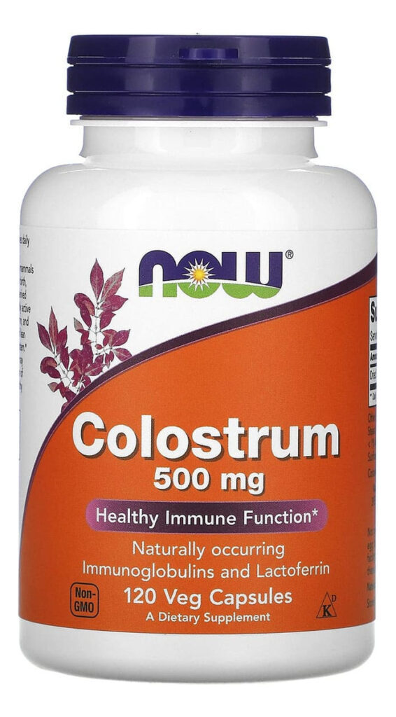 Colostrum Bovino 500mg 120 Capsulas Now Foods Imunidade Alta Sabor Sem Sabor