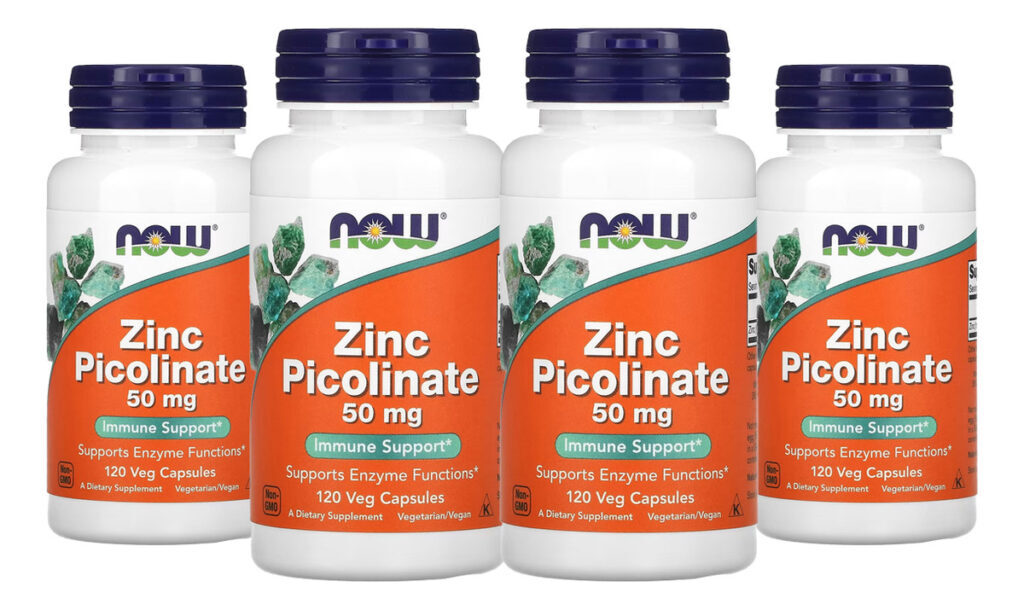 Zinco Picolinato 50mg Now Foods Zinc 120veg Caps 4un