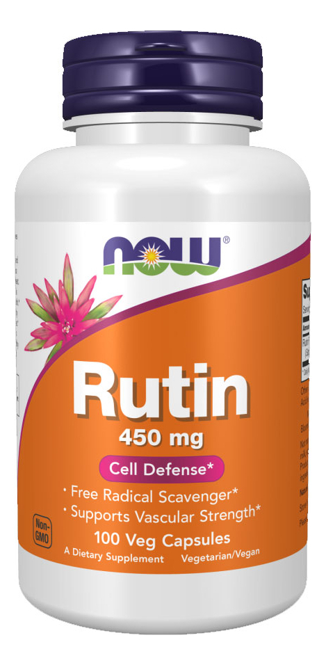 Rutina 450mg Now Foods Ritin 100cáps Sabor N/a