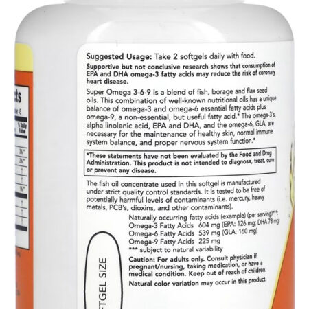 Super Ômega 3-6-9 1200mg 90 Cáps Sof Importado 5un Now Foods - Imagem 4