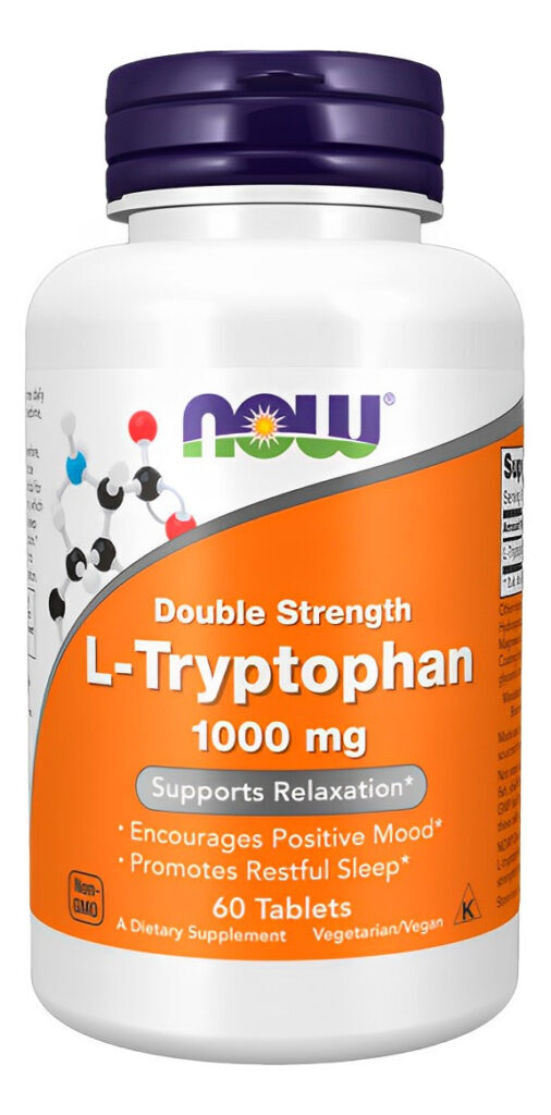 L-triptofano 1000mg Now Foods D.força 60 Tabs Importado