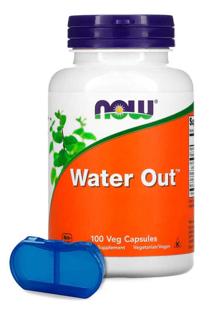 Water Out Ervas/nutrientes Now Foods 100cap + Porta Cápsulas