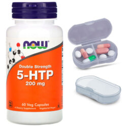 5-htp 200mg Now Foods 60 Cápsulas + Porta Cápsulas
