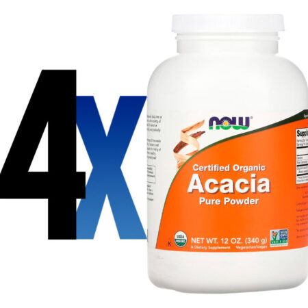 Acácia Pó Orgânico 340g Puro Importado 4un Now Foods - Imagem 2