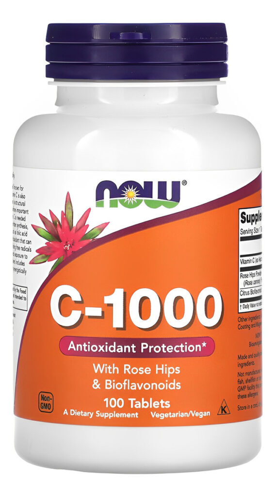 Now Foods Vitamina C 1000mg+r. Mosqueta 100tab Importado 2un - Imagem 2
