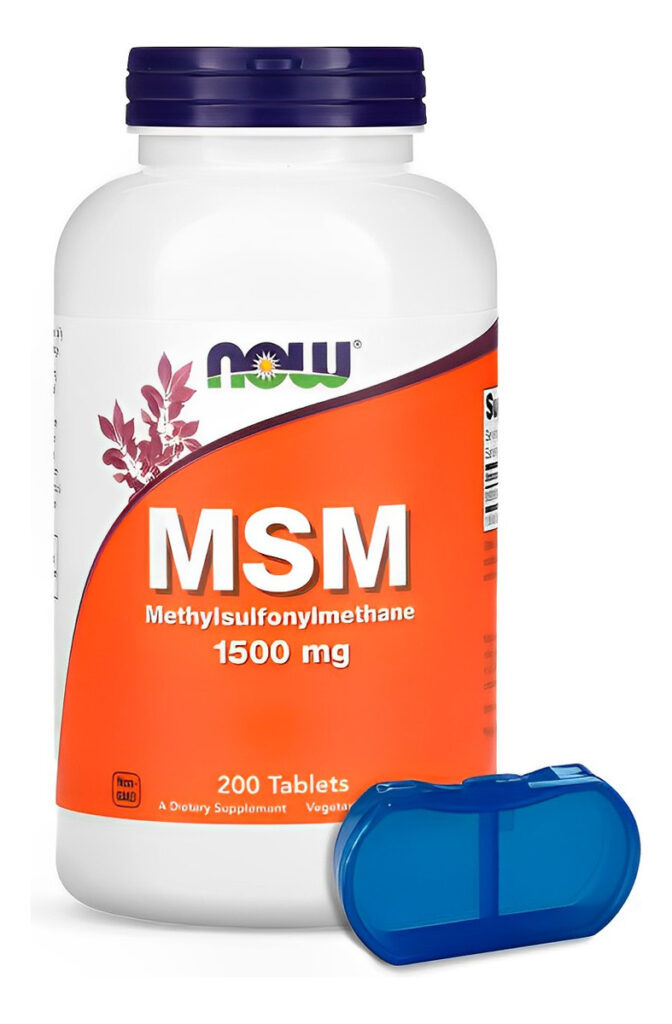 Msm 1500mg Now Foods 200 Tablets + Porta Cápsulas