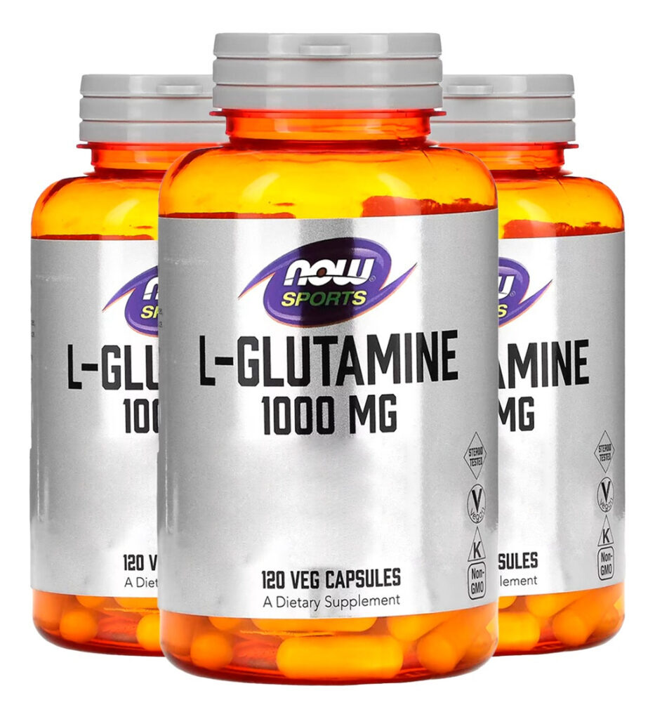 L-glutamina 1000mg Sports 120 Caps Importado 3un Now Foods