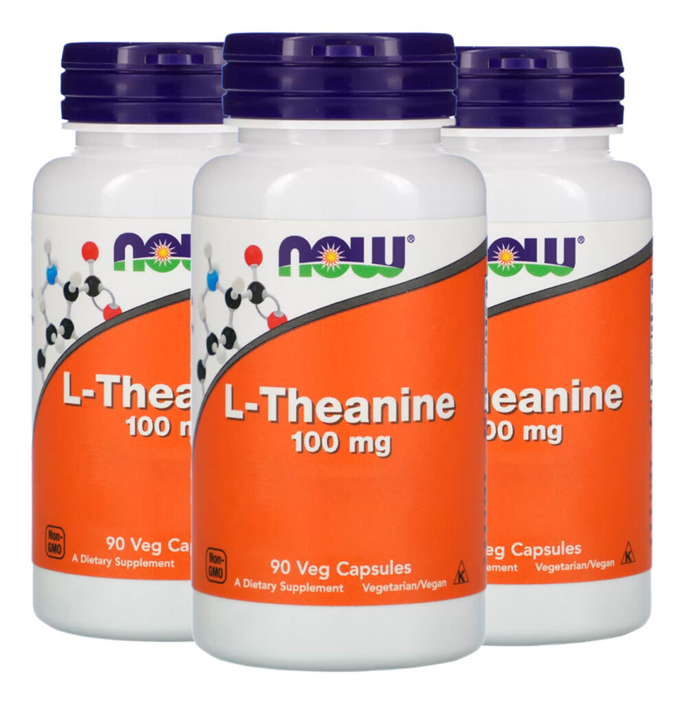 L-theanine Teanina 100mg Now Foods 90 Veg Cáps Importado 3un