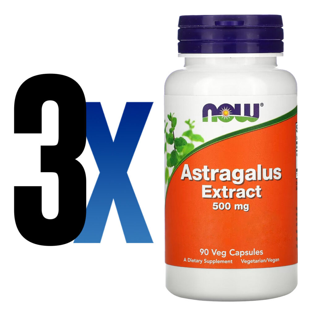 Astragalus Erva Chinesa 500mg Now Foods 90cáps Importado 3un - Imagem 2