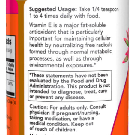 Vitamina E Oil Now Foods Mixed Tocoferol 118ml Importado - Imagem 3
