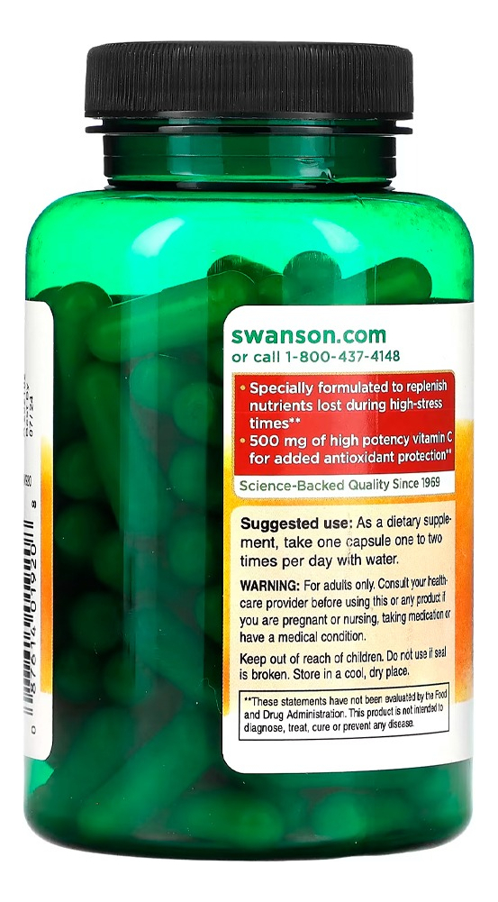Complexo B Com Vitamina C Swanson 100 Caps Importado 2un - Imagem 4