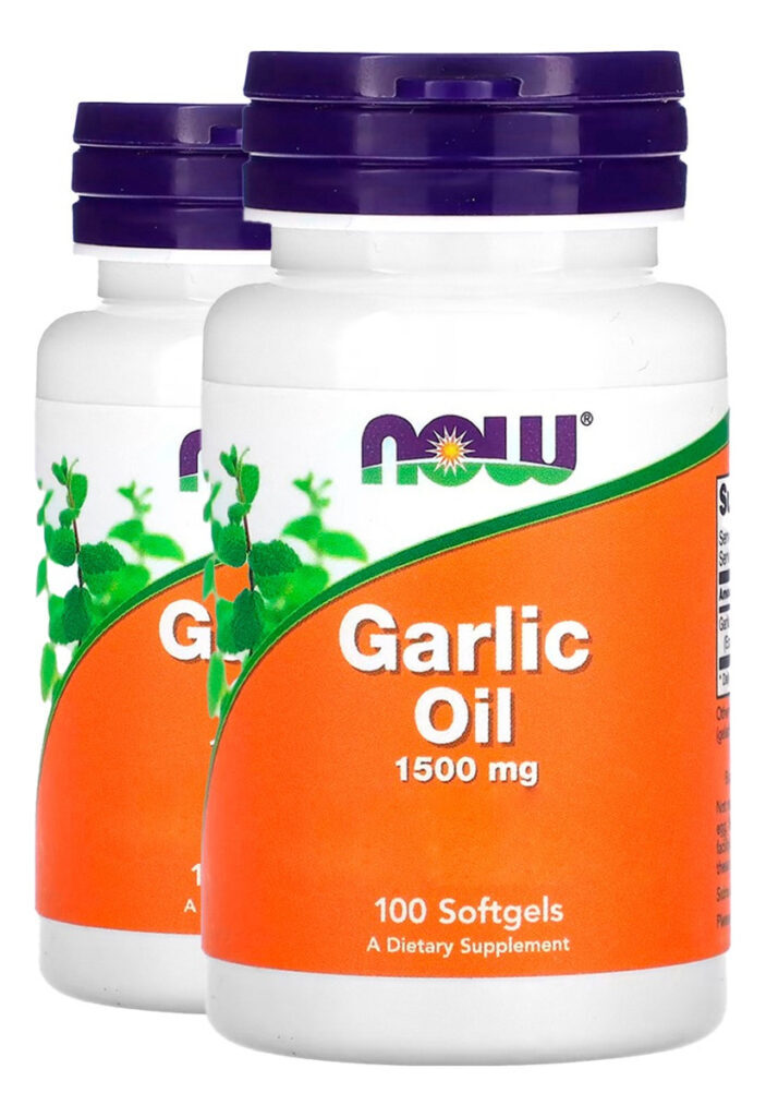Óleo De Alho 1500mg 100 Softgels Importado 2un Now Foods